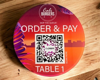 Custom QR Code Table Menu Discs Acrylic