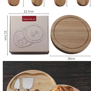Tábua de Queijos e Conjunto de Facas Personalizados em Madeira / Conjunto de Tábua de Queijos Sob Medida / Presente de Casamento Personalizado / Presente de Boas-Vindas / Presente de Aniversário imagem 12