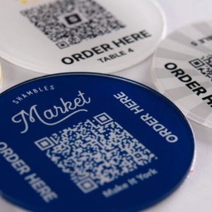 Hospitality QR code ordering discs