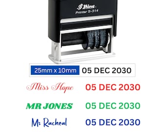 Custom Rectangle Teacher Grading Date Stamper