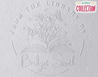 Custom Book Embosser – Personalised Name Stamp for Books, Libraries & Book Lovers – Ex Libris Gift