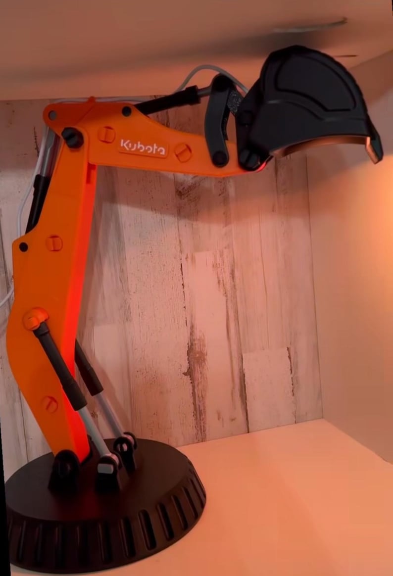 Excavator arm lamp with remote- Cat/Caterpiller, John Deere, Bobcat, Komatsu, & Kubota. 3D Print. image 10