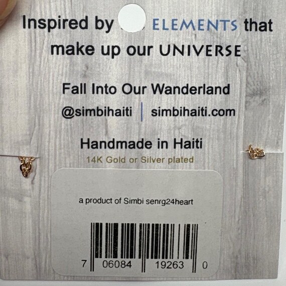 Simbi Elements Coconut Heart Pendant Necklace Gol… - image 2