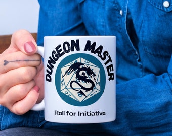 Gamer Mug, Dungeon Master Roll for Initiative Coffee Mug, Dungeons and Dragons Gift, Christmas Gift, Fun Mug, Gift for Her, Gift for Him