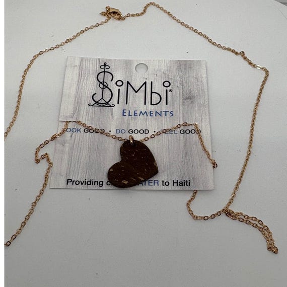 Simbi Elements Coconut Heart Pendant Necklace Gol… - image 7