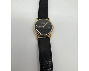 1980s Tali Beverly Hills Watch Rhinestone Accent Gold Tone  display picture 1