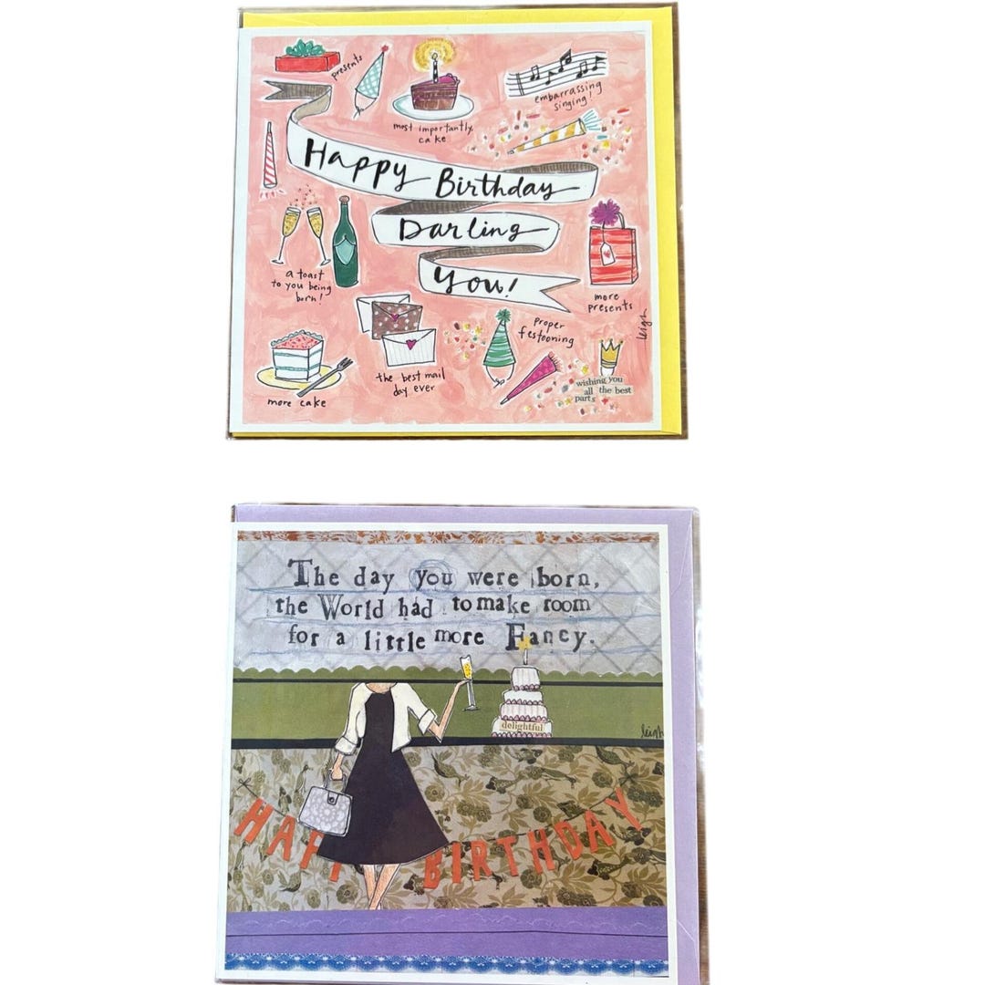 2 Curly Girl Design BFF for Her Happy Birthday Greeting Cards Fun ...