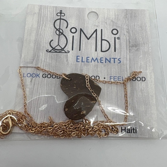 Simbi Elements Coconut Heart Pendant Necklace Gol… - image 8