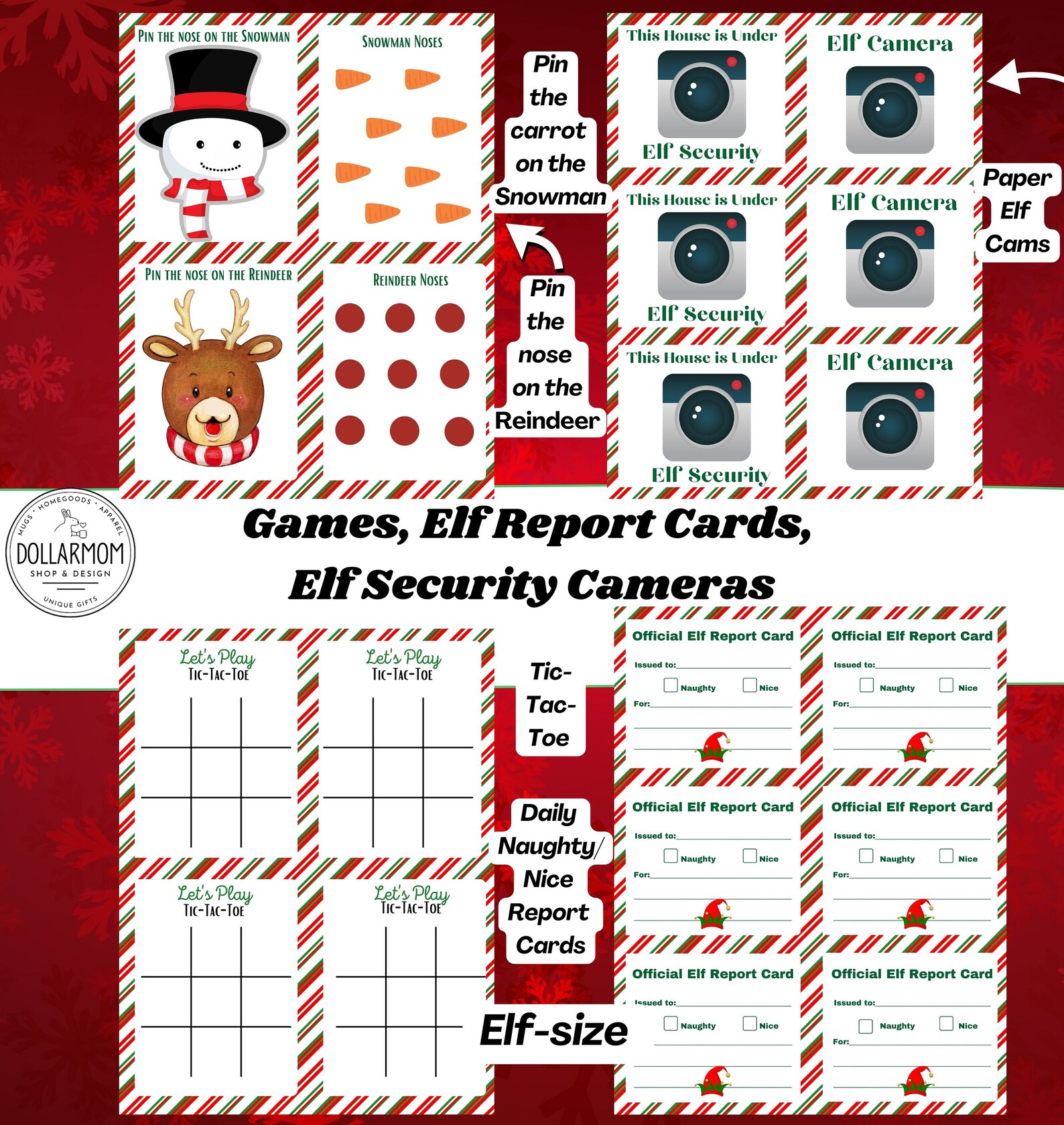 Christmas Games Elf Kit Printable Elf Activities Welcome - Etsy