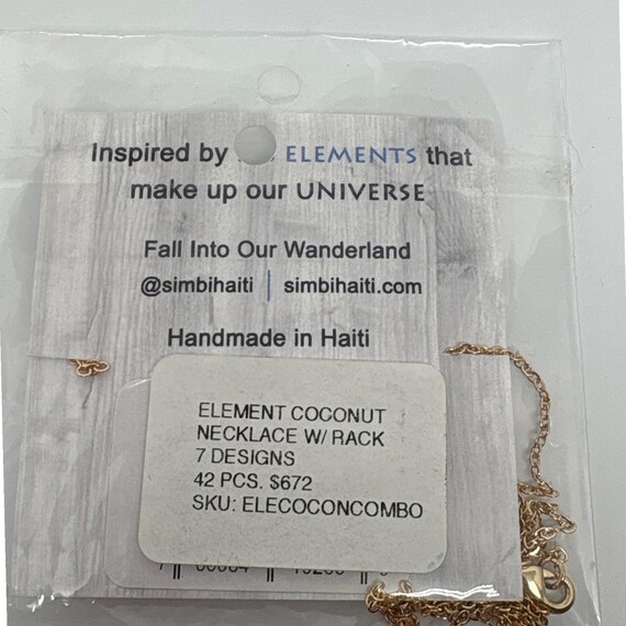 Simbi Elements Coconut Heart Pendant Necklace Gol… - image 9