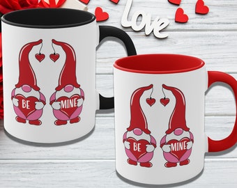 Gnomes Be Mine Coffee Mug, For Anniversary, Engagement, Christmas, Valentine's Day, Gift for Her, for Him, Couples Coffee Cup