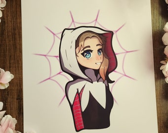 スパイダーグウェン アートプリント - Etsy 日本