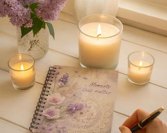 Lilac Floral Gratitude Journal: Vintage Wire-Bound Mindfulness Diary