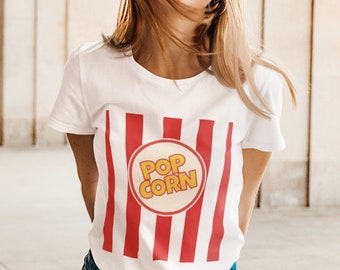 Popcorn tShirt - Fasching Thema Party Shirt - Karneval Kostüm Damen - Karnevalsparty - Fasching Shirt - Fasching Kostüm Damen