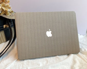 Beige Rustic Weave MacBook Case for New MacBook M2 Air 13 A2681 M2 Pro 13 A2338 Pro 14 Pro A2442 Pro 16 inch 2022 Unique Laptop Case