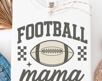 Football Mama PNG | Retro Distressed Sports Mom Digital Download for Sublimation, Shirts, & Crafts