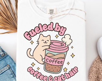 Coffee and Cat Hair PNG | Funny Cat Lover Digital Download