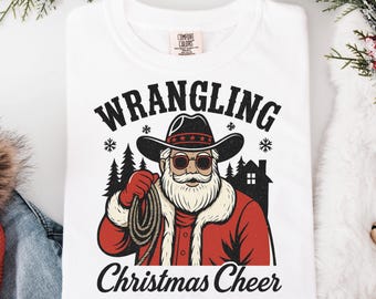 Cowboy Santa PNG | Western Christmas Digital Download for Sublimation, Shirts, & Crafts