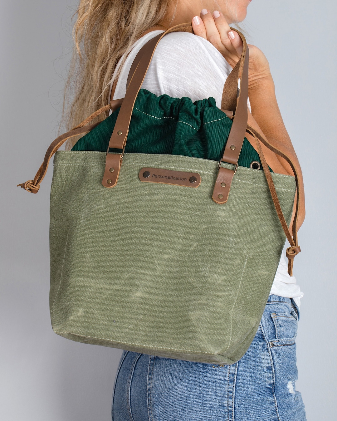 Knitting Project Tote Bag, Large Project Bag, Crochet Project Bag,  Yarn Bowl, Personalized,