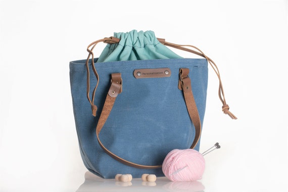 Custom Knitting Tote Bag