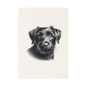 Dog Lover&#39;s Cotton Tea Towel, Pet-Themed Kitchen Towel, Cute Animal Gift, Dog Decor, Home & Kitchen