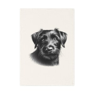 Dog Lover's Cotton Tea Towel, Pet-Themed Kitchen Towel, Cute Animal Gift, Dog Decor, Home & Kitchen