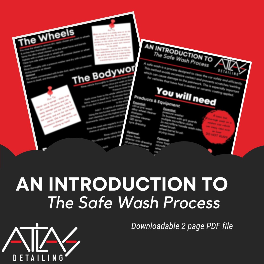 Valeting Method Statement Downloadable PDF Valeting and Detailing Safe Wash Guide - Etsy