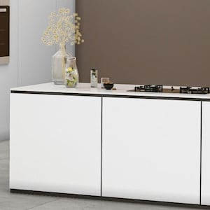 Pearl White Cut to Size Engineered Marble Countertops | Kitchen Island | Backsplash | Vanity Top