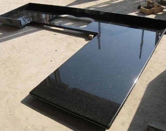 Absolute Black Granite Kitchen Worktop With Bullnose Edges