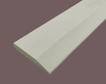Galaxy Vanilla White Engineered Granite Threshold Marble Saddle Shower Curb with Single Hollywood Edges
