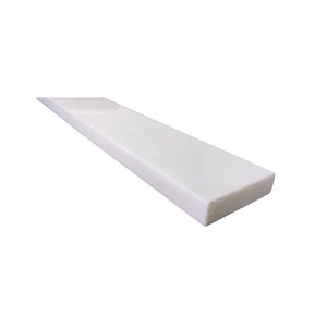 White Engineered Granite Threshold Marble Saddle Shower Curb with Polished Edges