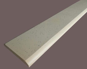 Galaxy Vanilla White Engineered Granite Threshold Marble Saddle Shower Curb with Beveled Edges