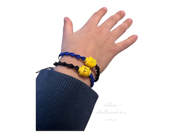 Armbandenser Lego beste vriend (X 2) voor kinderen. Macramé. BFF. Surfer. Gepersonaliseerd