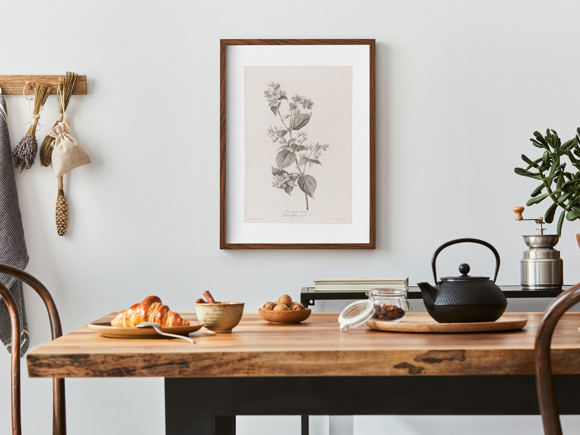 Antique Botanical Prints Set of 4 Flowers Botanical Poster Antique Wall ...