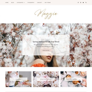 Plantilla de Blogger - Plantilla de Blogger Responsivo - Plantilla de Blogger Blogspot - Tema de Blogspot - Diseño de blog - Tema de blog limpio - MAGGIE