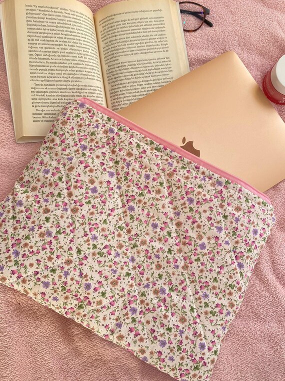 Floral Laptop Bag Laptop Bag Pink Floral Laptop Bag Laptop Flat Pouch Laptop Sleeve Laptop Pouch 13 MacBook Bag 14 Cute Laptop Bag Etsy