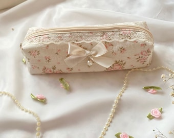 Coquette Pen Case, Floral Pencil Pouch, Aesthetic Pencil Pouch, Christmas Gift Ideas