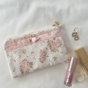 Coquette Coin Purse, Cute Coin Purse, Gift For Her, Coin Purse, Floral Coin Purse