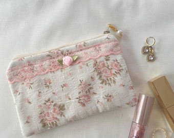 Coquette Coin Purse, Cute Coin Purse, Gift For Her, Coin Purse, Floral Coin Purse