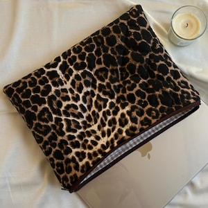 Leopard Laptop Bag- Laptop Bag- Animal Print Laptop Bag, Laptop Sleeve- Laptop pouch 13”, Macbook Bag 14”- Cute Laptop Bag