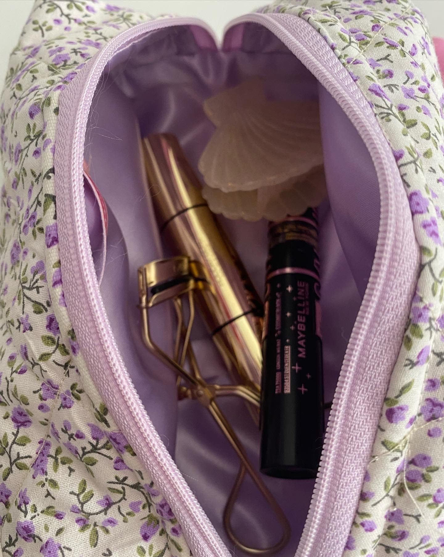 Makeup Cosmetic Bag Lilac Makeup Bag Travel - Etsy