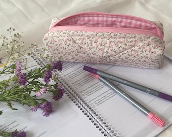 Pink Floral Pencil Case- Cute Pencil Case- Best Friends Gift- Pencil Pouch