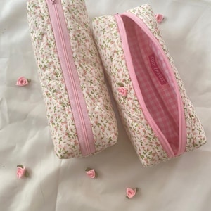 Pink Floral Pencil Case Cute Pencil Case Best Friends Gift Pencil Pouch 