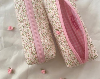 Pink Floral Pencil Case- Cute Pencil Case- Best Friends Gift- Pencil Pouch