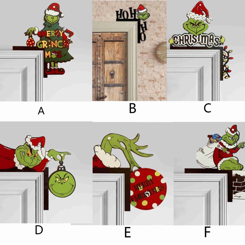 Christmas Door Corner Decoration Christmas Grinch Door Frame Etsy Christmas Door Corner Decoration Christmas Grinch Door Frame Etsy