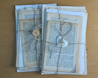Vintage Book Pages | 50 or 100 | Junk Journal | Scrapbooking | Collage | Paper Crafts
