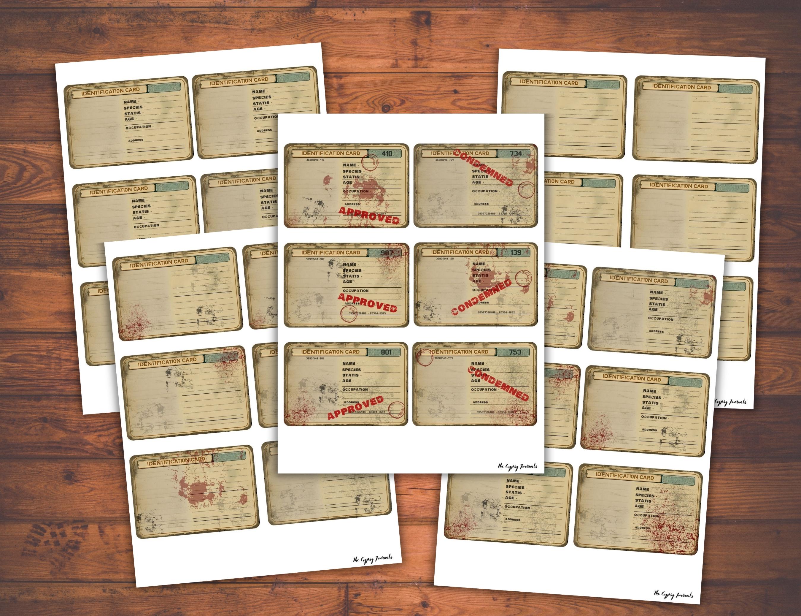 Cursed Id Card Creepy Grungy ID Cards: DIY Halloween Party Name Tags (digital PDF) - Etsy