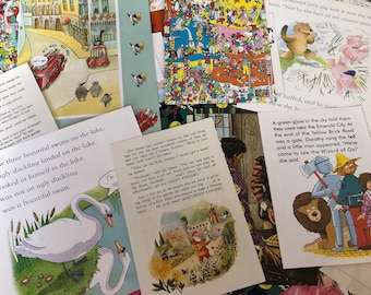 50+ Piece Children/Fairytale Themed Ephemera Pack | Scrapbooking | Junk Journaling | Decoupage | Collage