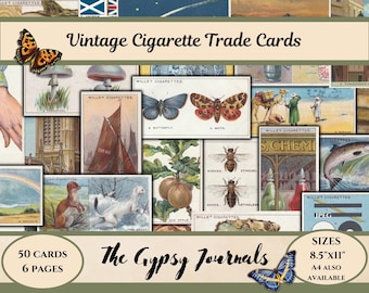 Vintage Cigarette Cards, Willis Did You Know Series 1, Ephemera (Digital Kit)