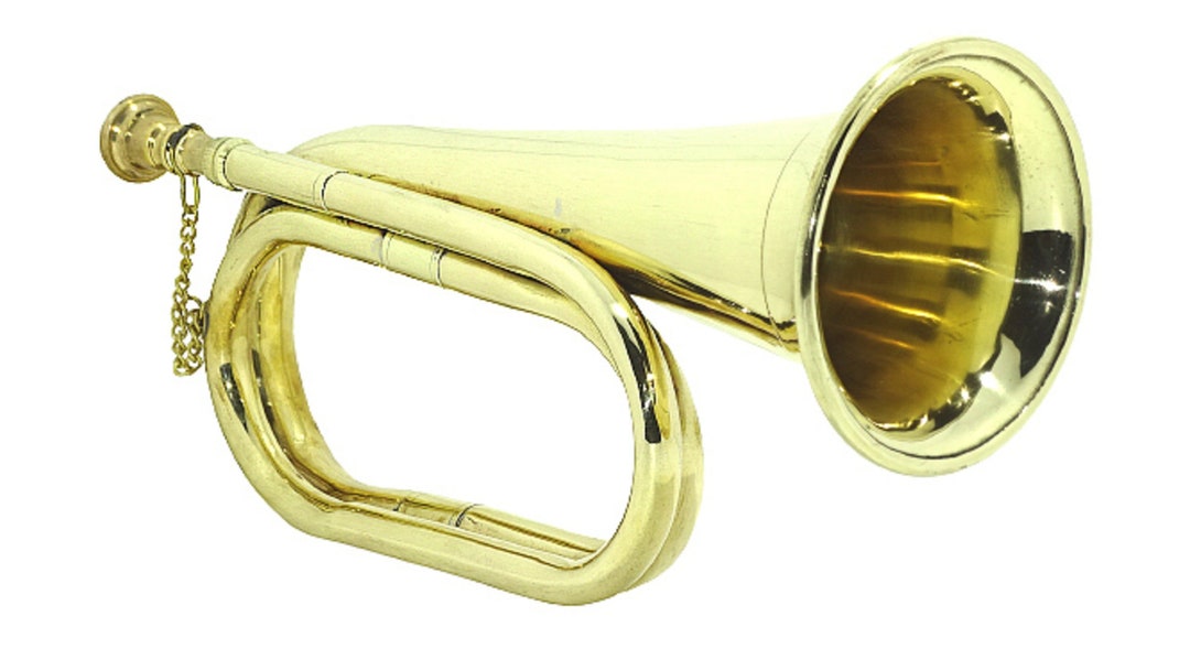 BUGLE Brass Professional US Military Cavalry Style Horn New - Etsy